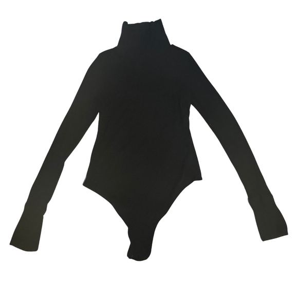 AERIE SOFT TURTLENECK LONG SLEEVE THONG BODYSUIT - Picture 1 of 3